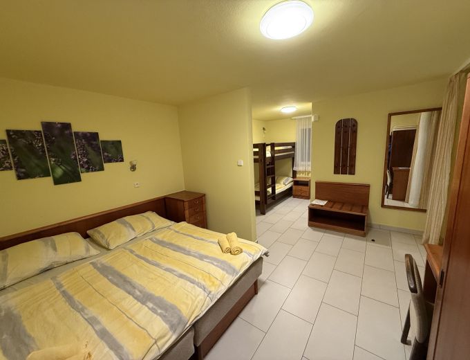 Interiér bungalovu Penzion Kamínek Nové Hrady