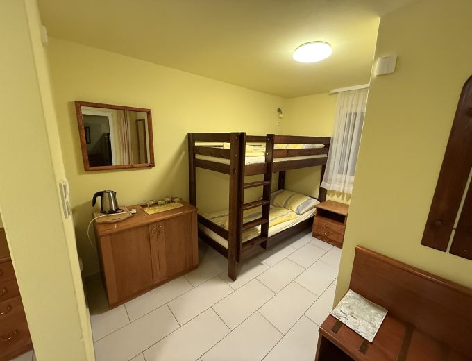 Interiér bungalovu Penzion Kamínek Nové Hrady