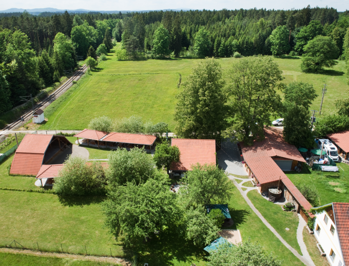 Zahrada penzionu Kamínek Nové Hrady