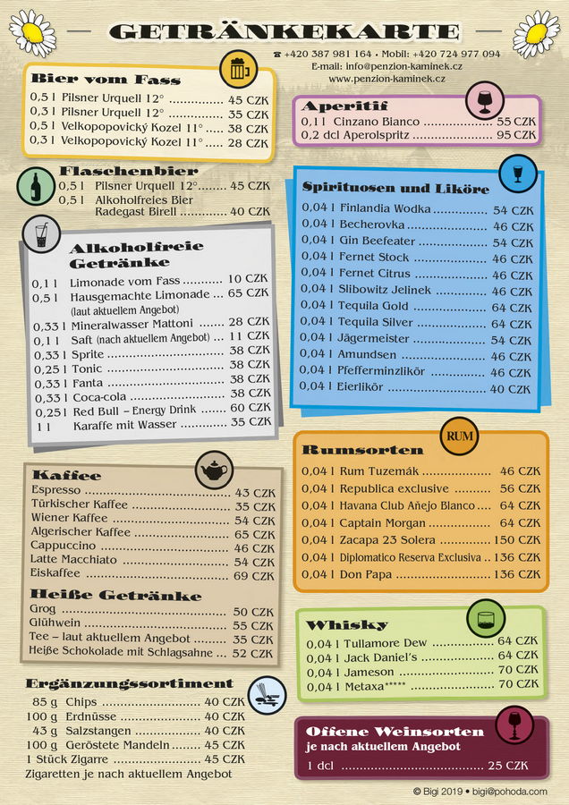 Getränkekarte